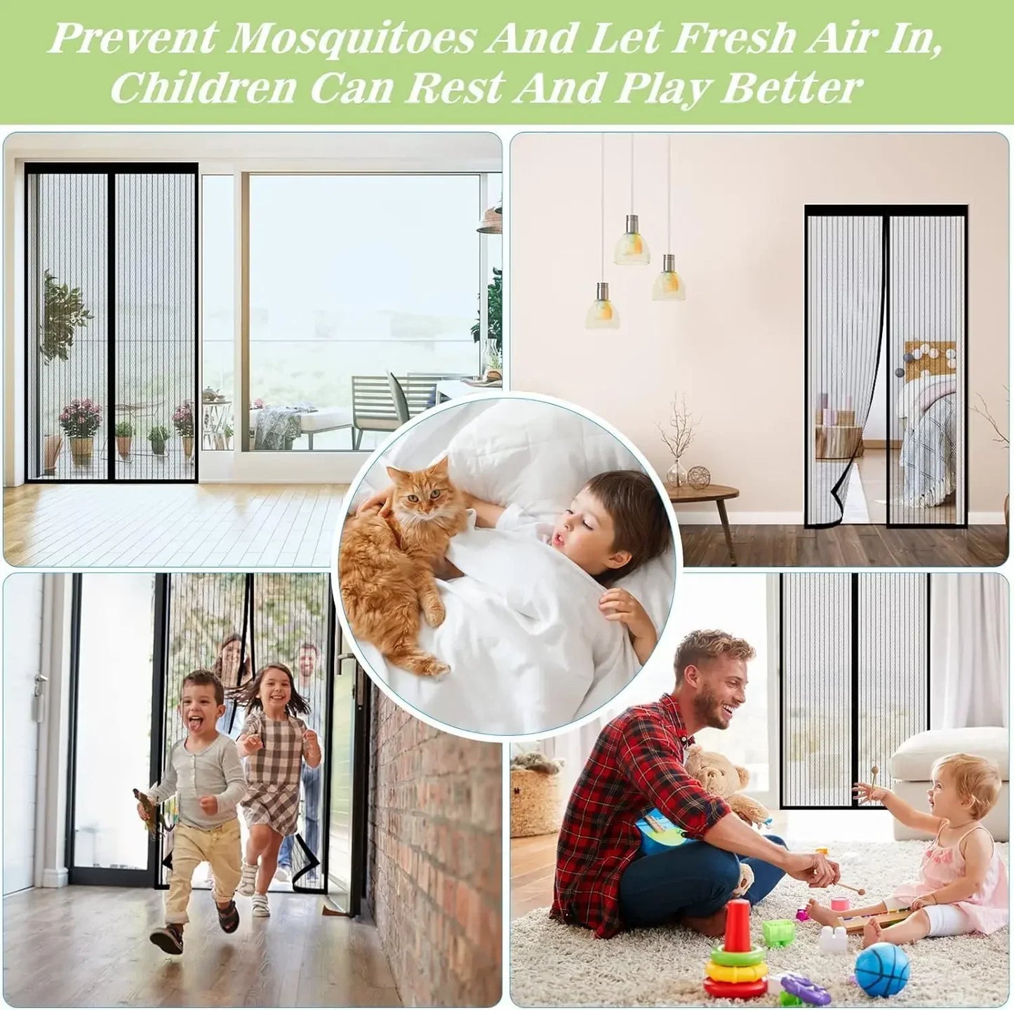 Magnetic Screen Door – Hands-Free Bug Protection